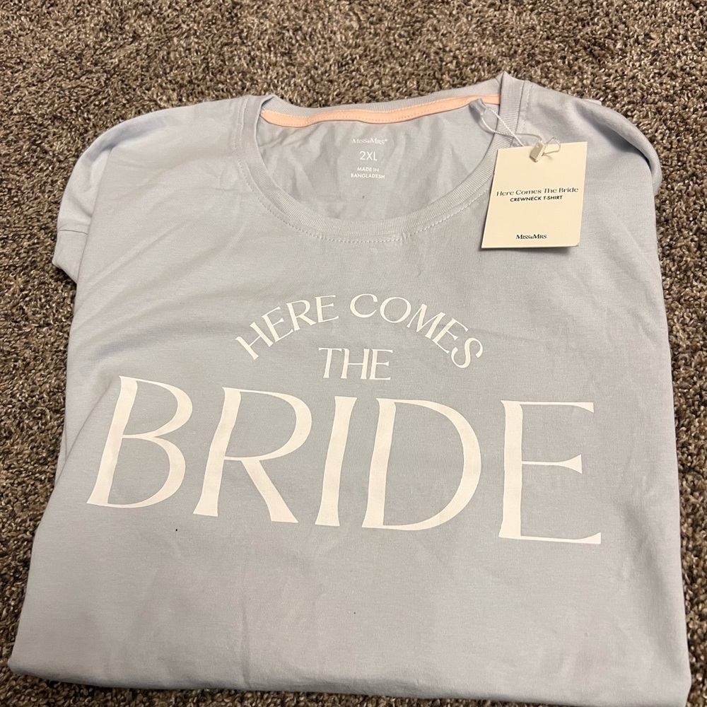 Here Comes the Bride Women's Top - Light Blue